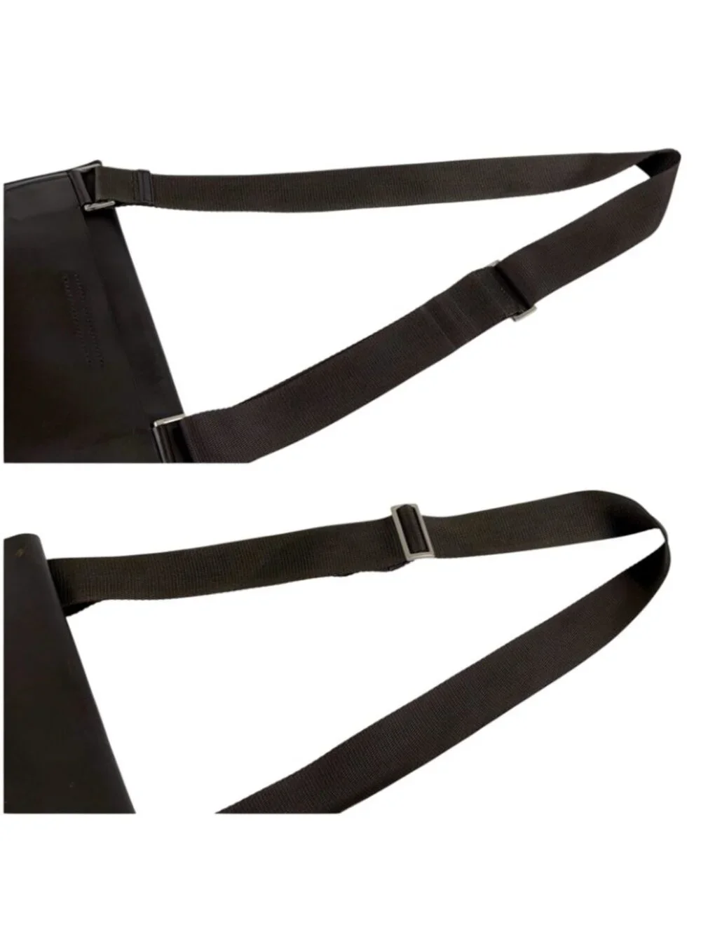 Prada Cobra Buckle Leather Shoulder Bag Cross Dark Brown Vintage